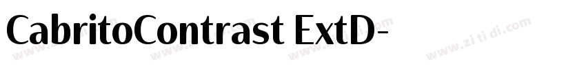 CabritoContrast ExtD字体转换